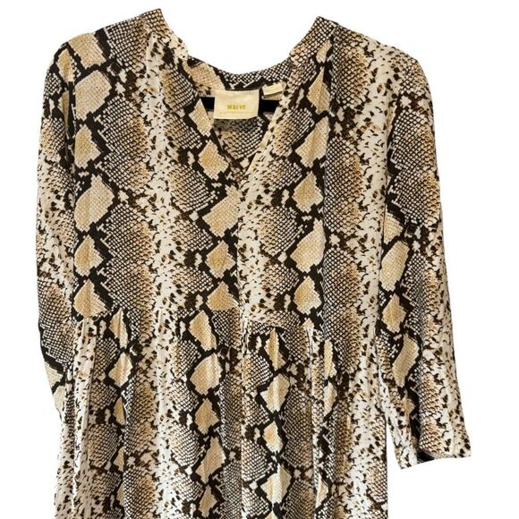 Anthropologie Maeve Juno Snake Python Print Tunic Dress - Picture 4 of 7